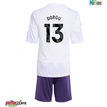 Camiseta Manchester United Patrick Dorgu #13 Visitante Equipación para niños 2025-26 manga corta (+ pantalones cortos)